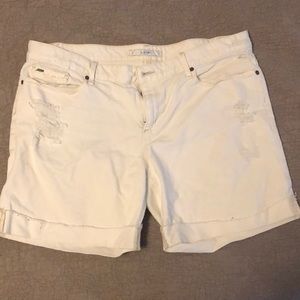 White Distressed Joe’s Jean Shorts